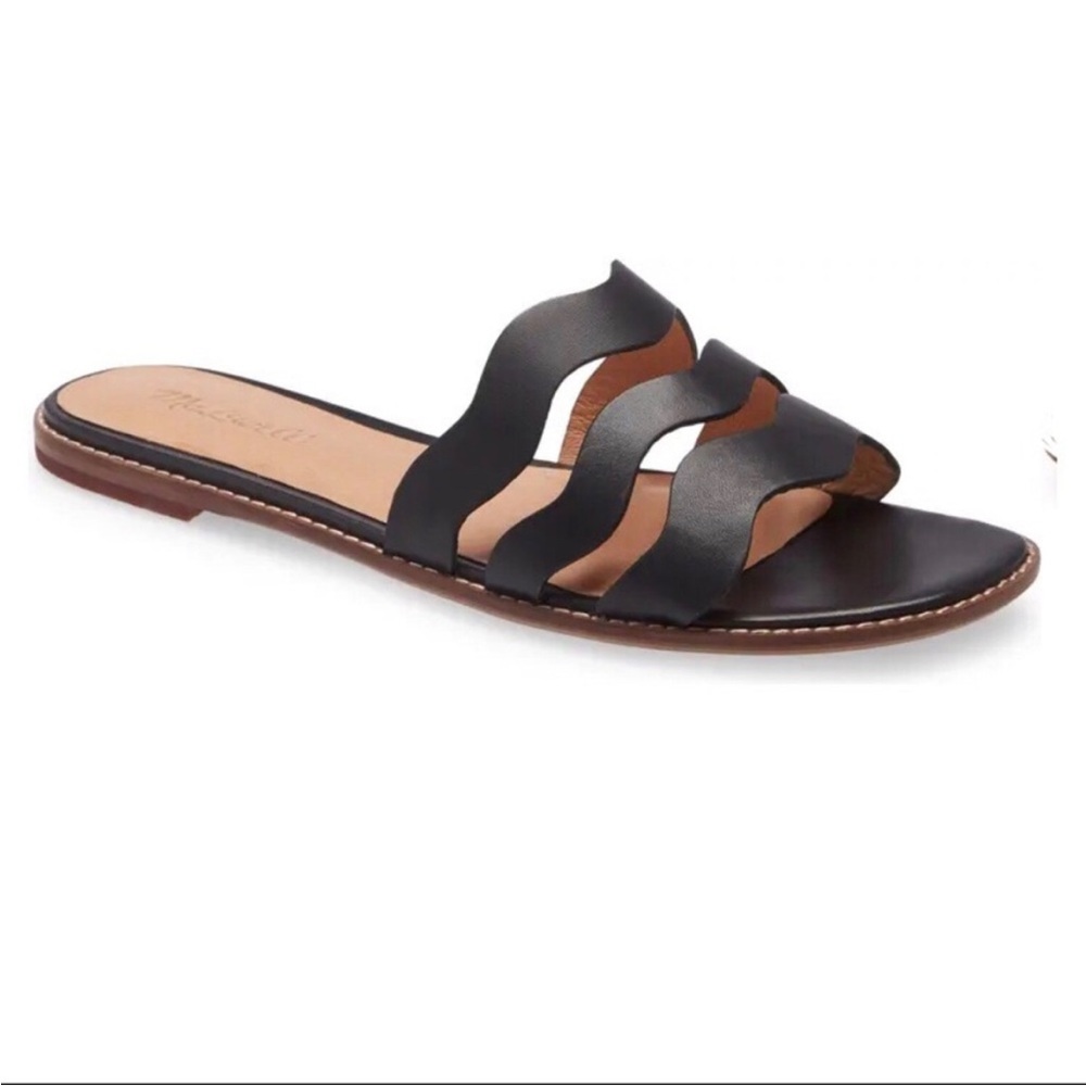 Madewell The Wave Leather Slip On Sandal size 7